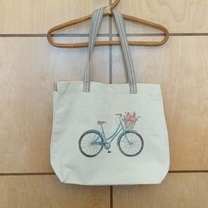 Thirty One Market Tote Bag with bike print